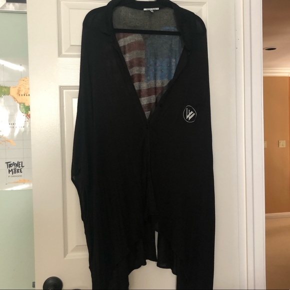 NWOT✨WILDFOX Swim American Flag Heart Cover-Up - Picture 2 of 9